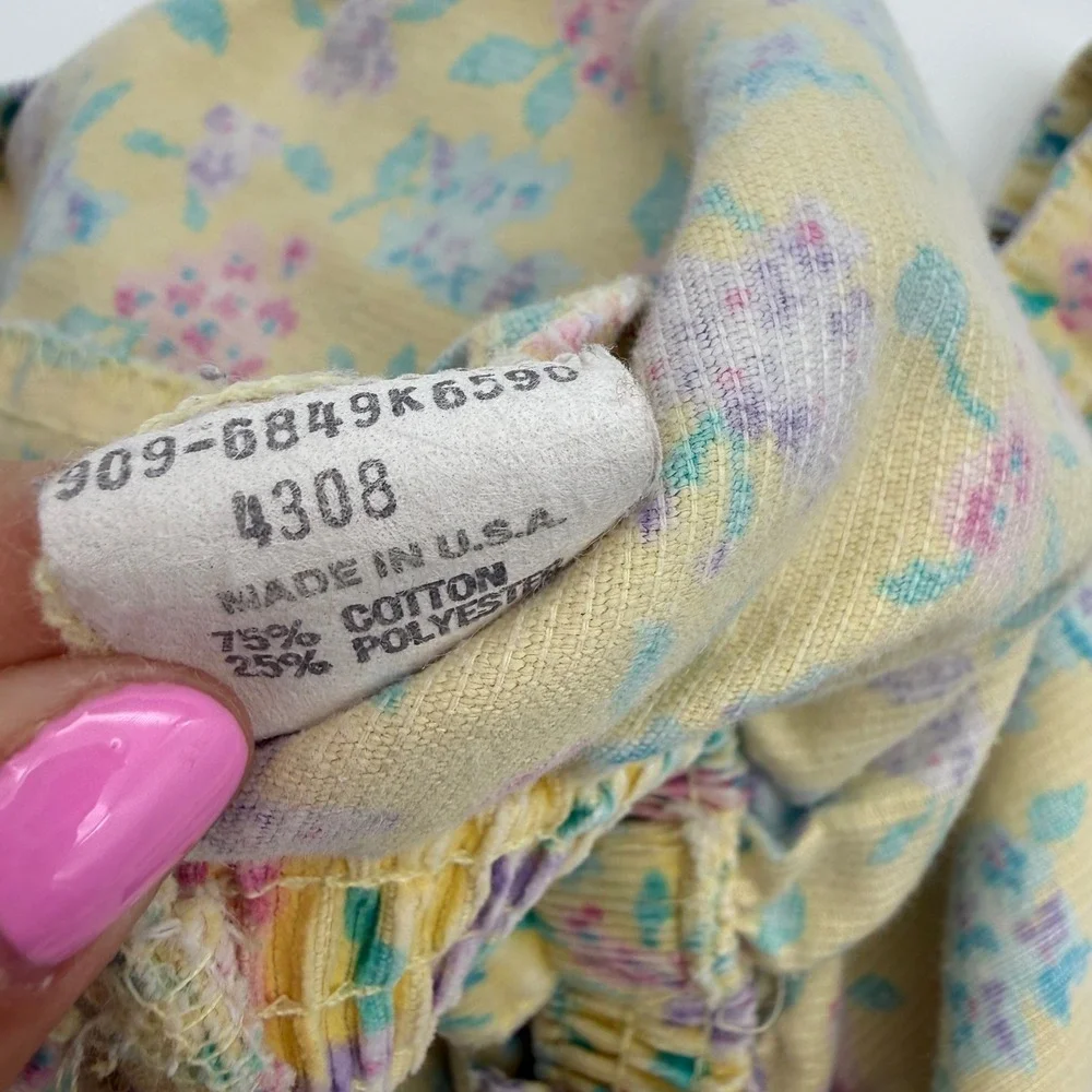 Vintage OshKosh B'Gosh 4T Floral Corduroy Jumper Dress Made USA 90s Cottagecore
